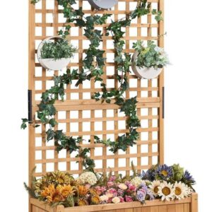 72″ H Garden Planter with Trellis for Vine