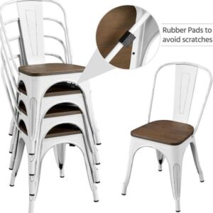 Set of 4 Metal Dining Chairs