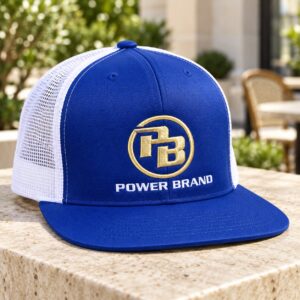 POWER BRAND Royal Blue & Gold Trucker Cap