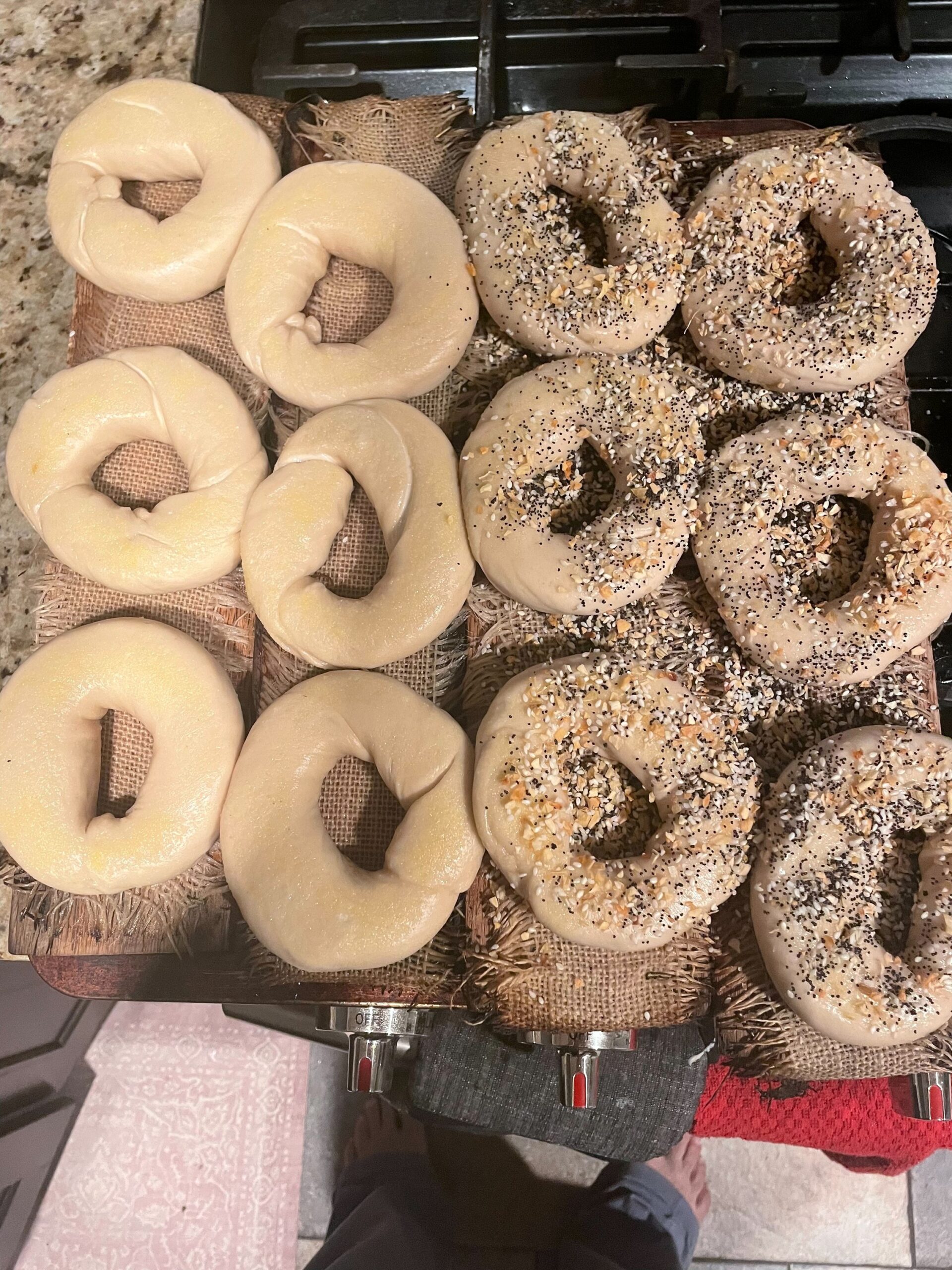 Bagels On Oven Boards Prepake